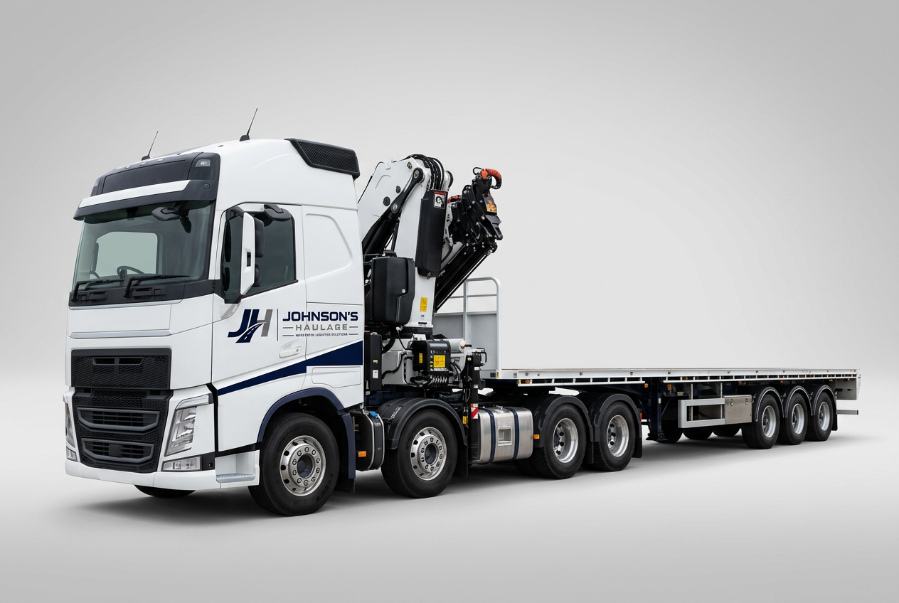 Artic Hiab — 65tm with Johnson's Haulage livery