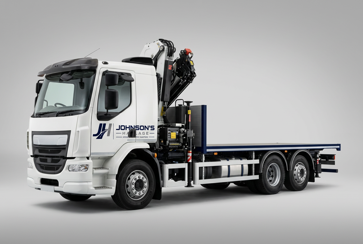 Hiab crane vehicle — representative vehicle type arranged by Johnson's Haulage